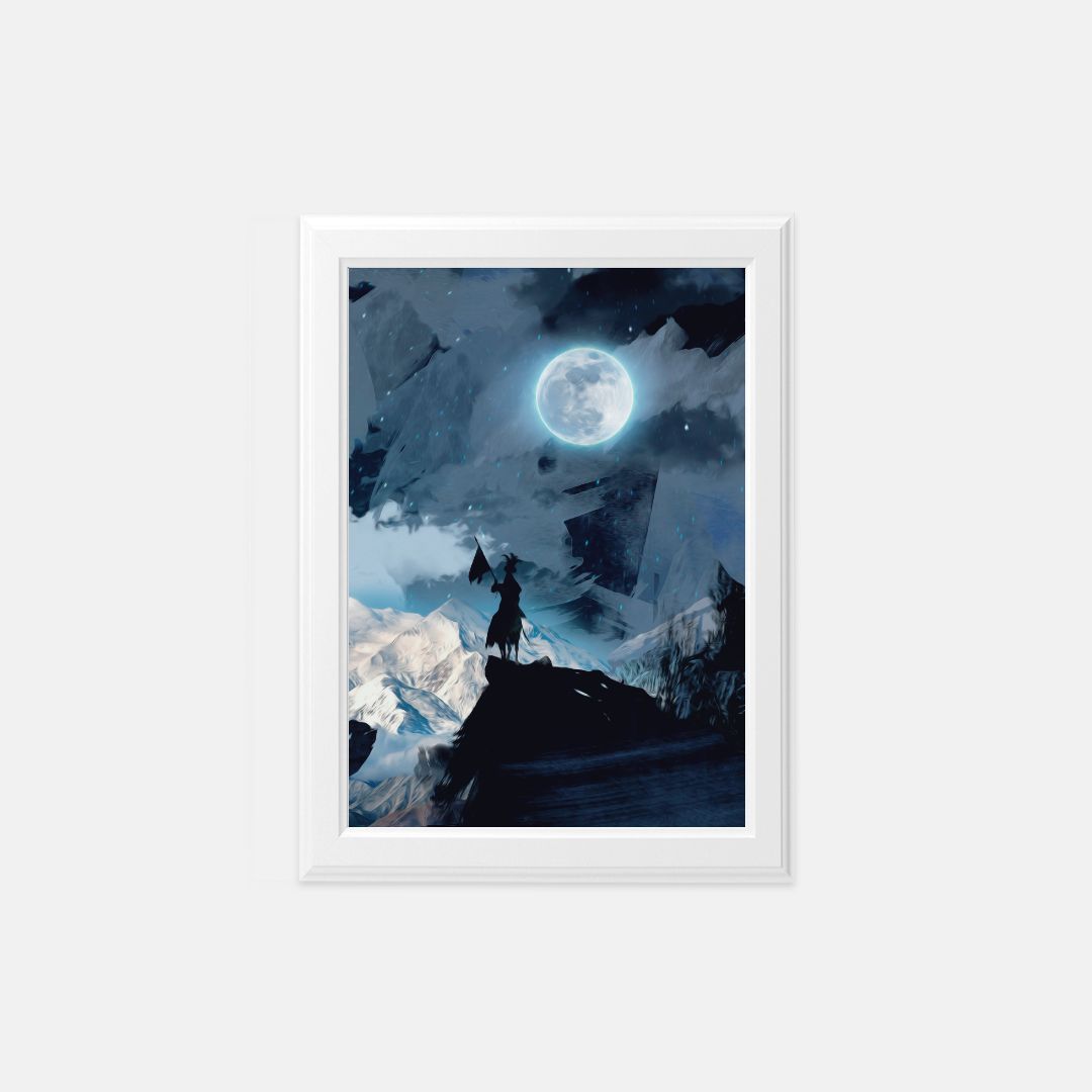 Moon over the Mountain Print