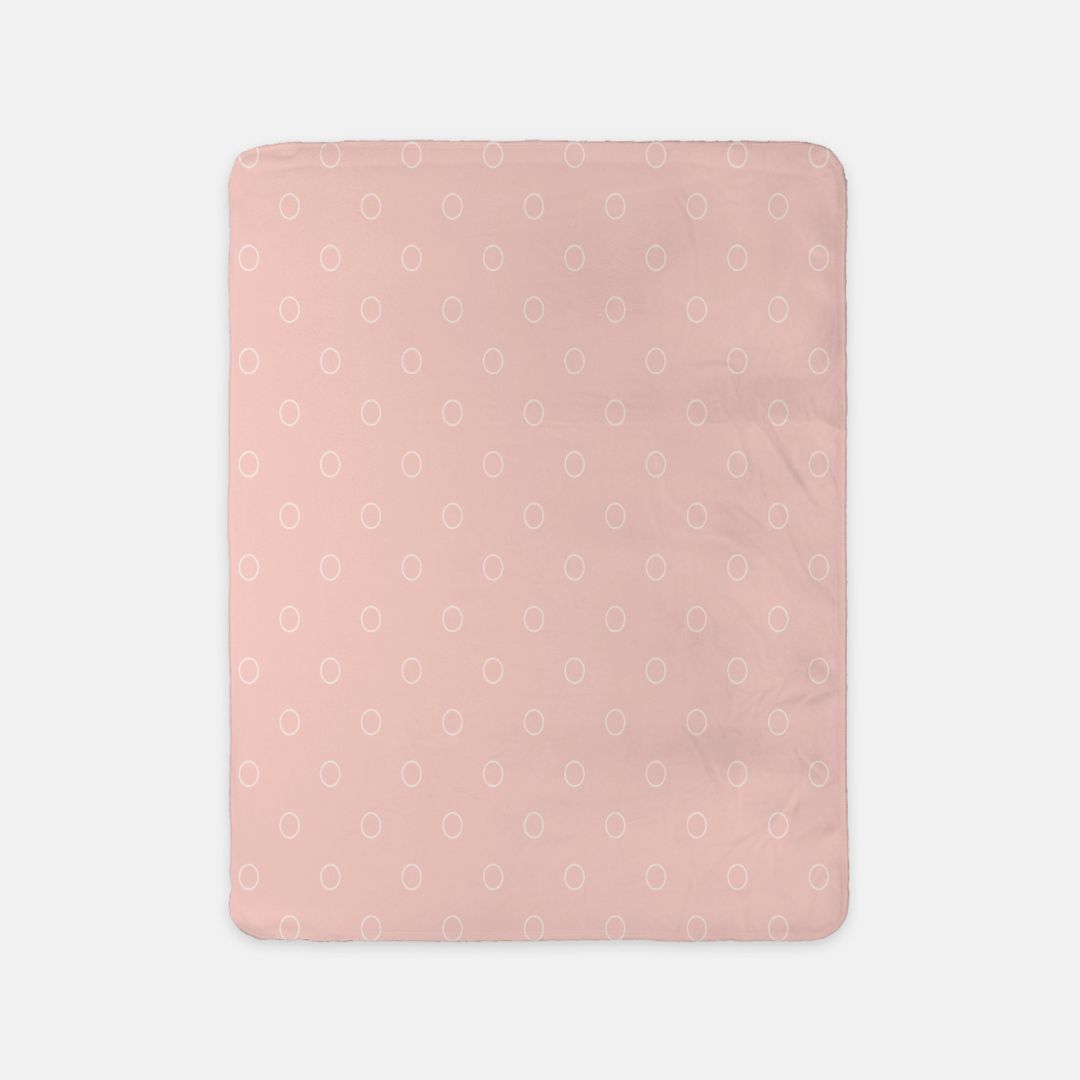 Polka Dot Pink Sherpa Blanket