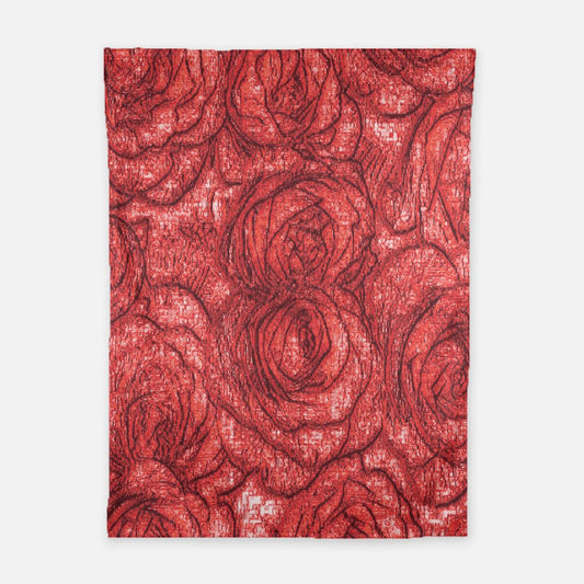 Lace Roses Fleece Blanket