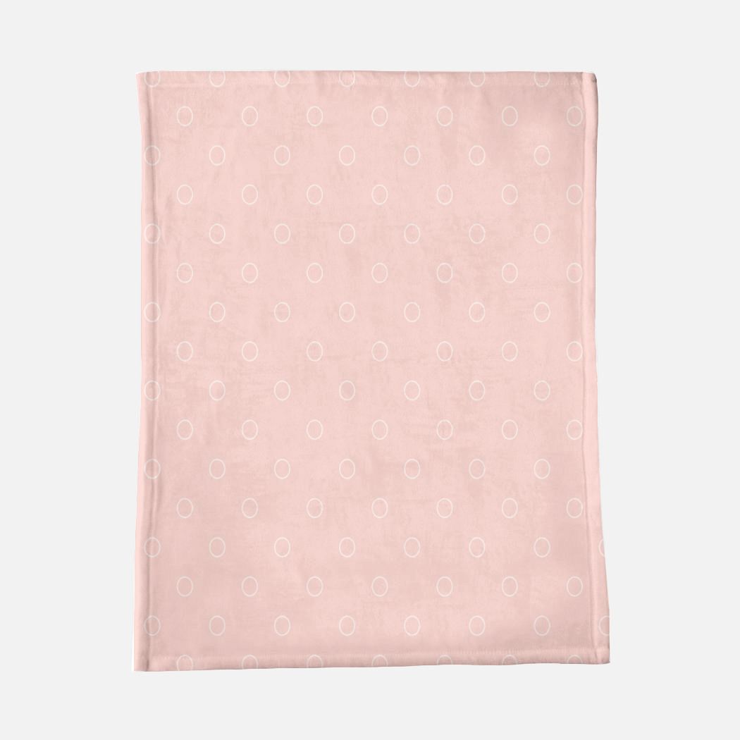 Polka Dot Pink Minky Blanket