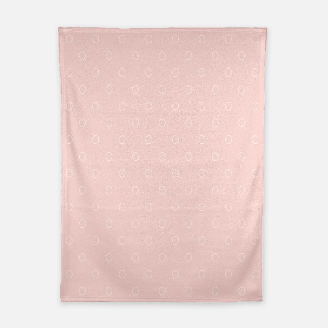 Polka Dot Pink Fleece Blanket